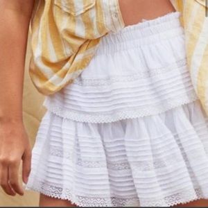 BASICALLY NEW Aerie Rock ‘n Ruffle Mini Skirt White